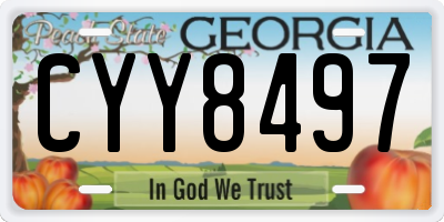 GA license plate CYY8497