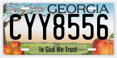 GA license plate CYY8556