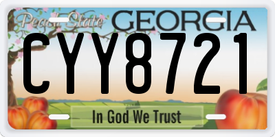 GA license plate CYY8721