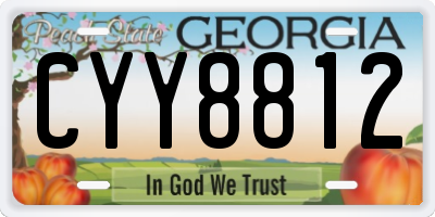 GA license plate CYY8812