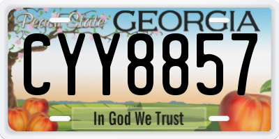GA license plate CYY8857