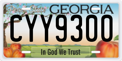 GA license plate CYY9300