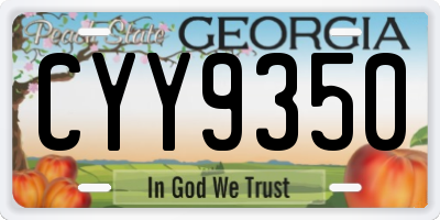 GA license plate CYY9350