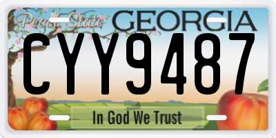 GA license plate CYY9487