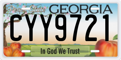 GA license plate CYY9721