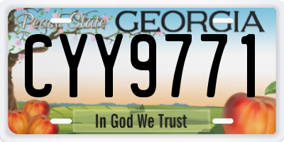 GA license plate CYY9771