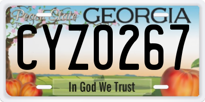 GA license plate CYZ0267
