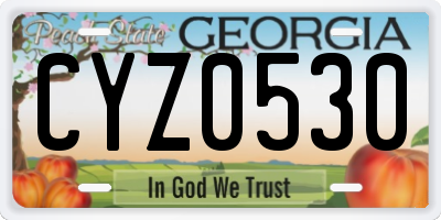GA license plate CYZ0530