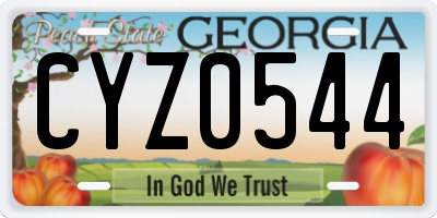 GA license plate CYZ0544
