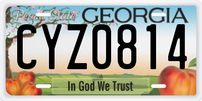 GA license plate CYZ0814