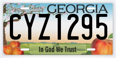 GA license plate CYZ1295