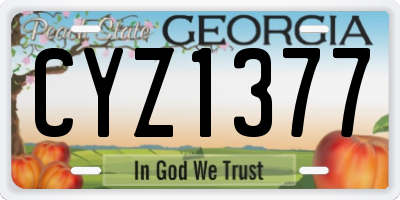 GA license plate CYZ1377