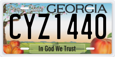 GA license plate CYZ1440