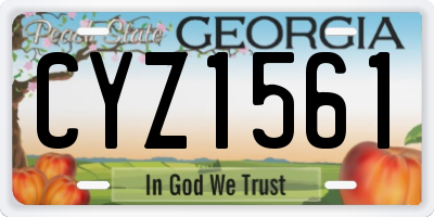 GA license plate CYZ1561