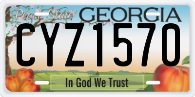 GA license plate CYZ1570