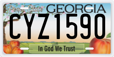 GA license plate CYZ1590