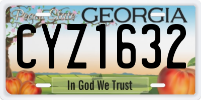GA license plate CYZ1632