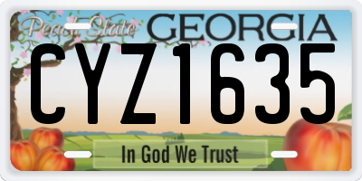 GA license plate CYZ1635