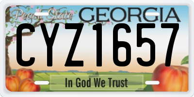 GA license plate CYZ1657