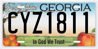 GA license plate CYZ1811