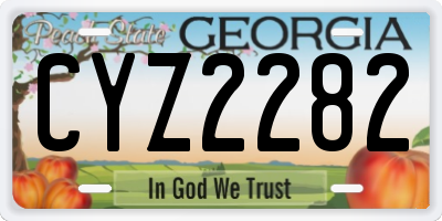 GA license plate CYZ2282