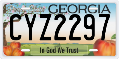 GA license plate CYZ2297