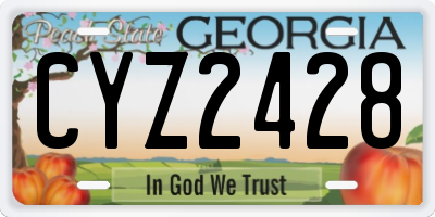 GA license plate CYZ2428