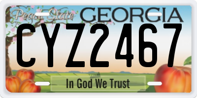 GA license plate CYZ2467