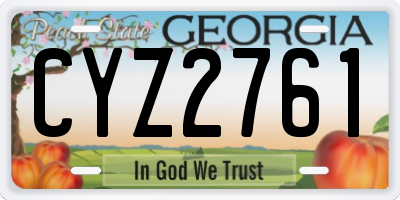 GA license plate CYZ2761
