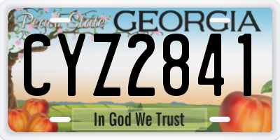 GA license plate CYZ2841