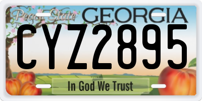 GA license plate CYZ2895