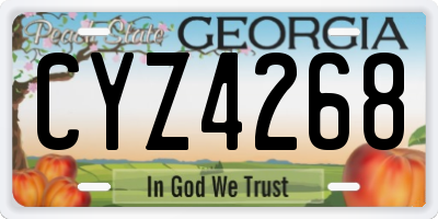 GA license plate CYZ4268