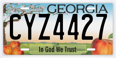 GA license plate CYZ4427