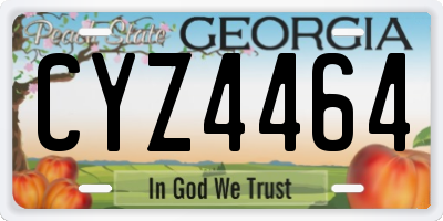 GA license plate CYZ4464