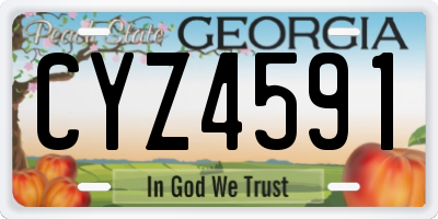 GA license plate CYZ4591