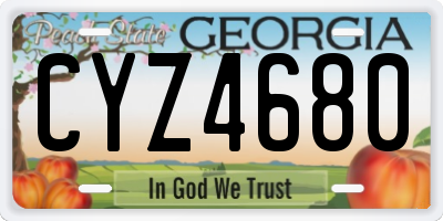 GA license plate CYZ4680