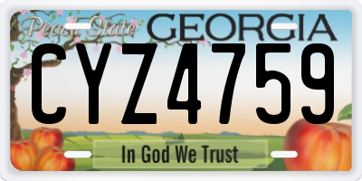 GA license plate CYZ4759