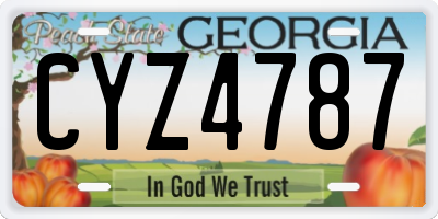 GA license plate CYZ4787