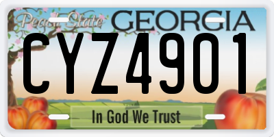 GA license plate CYZ4901