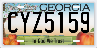 GA license plate CYZ5159