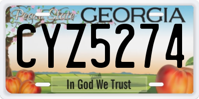 GA license plate CYZ5274