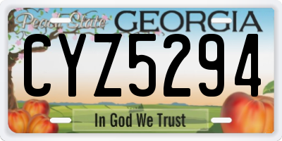 GA license plate CYZ5294