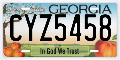 GA license plate CYZ5458