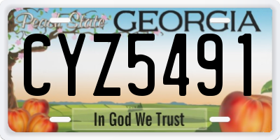 GA license plate CYZ5491