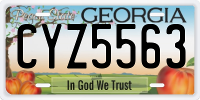 GA license plate CYZ5563