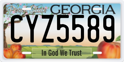 GA license plate CYZ5589