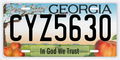 GA license plate CYZ5630