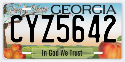 GA license plate CYZ5642