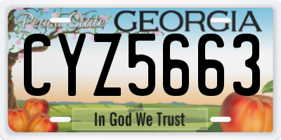 GA license plate CYZ5663
