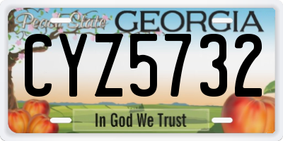 GA license plate CYZ5732